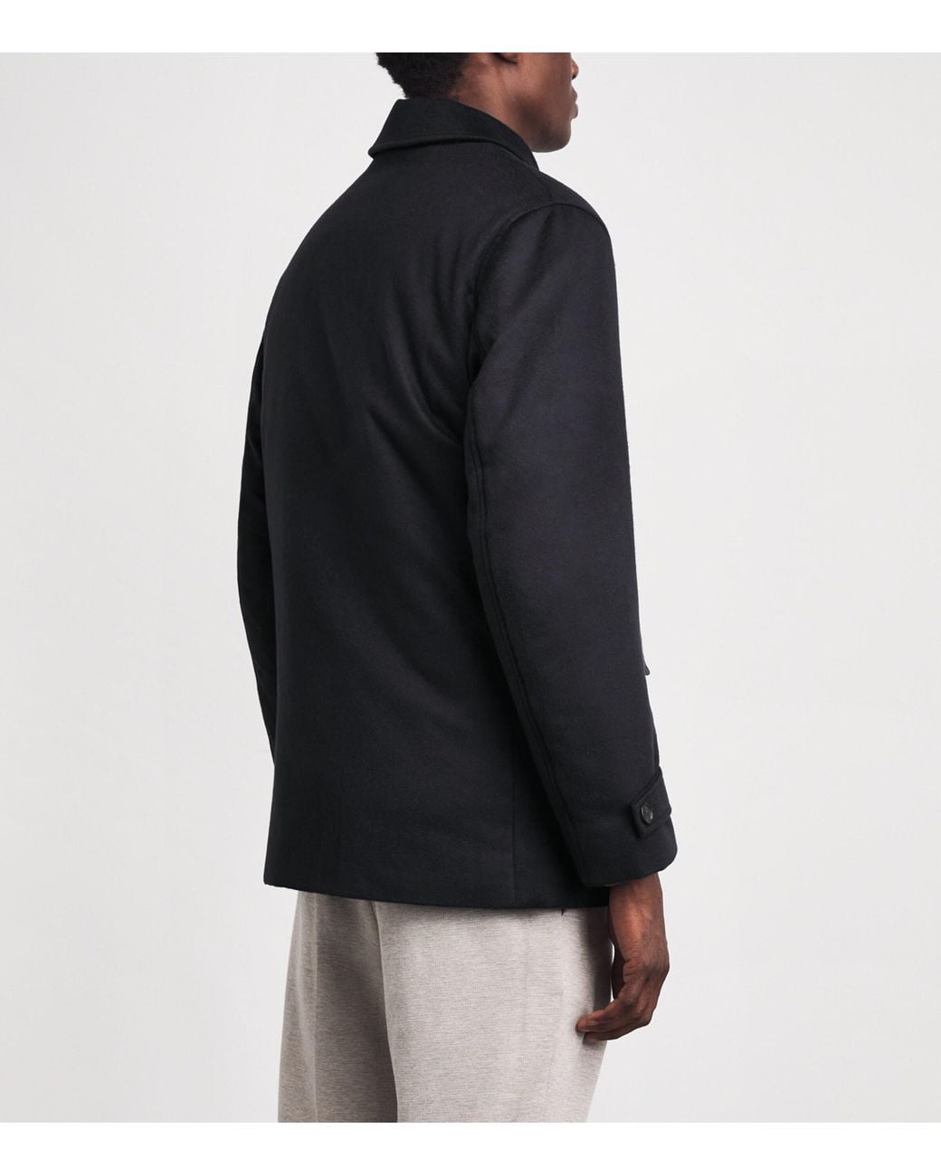 N.Peal Cashmere Blue Cashmere Weekend Coat for men