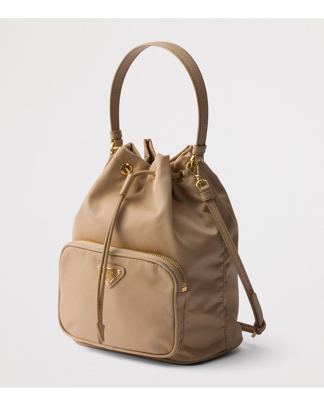 Prada Natural Duet Re-Nylon Bucket Bag