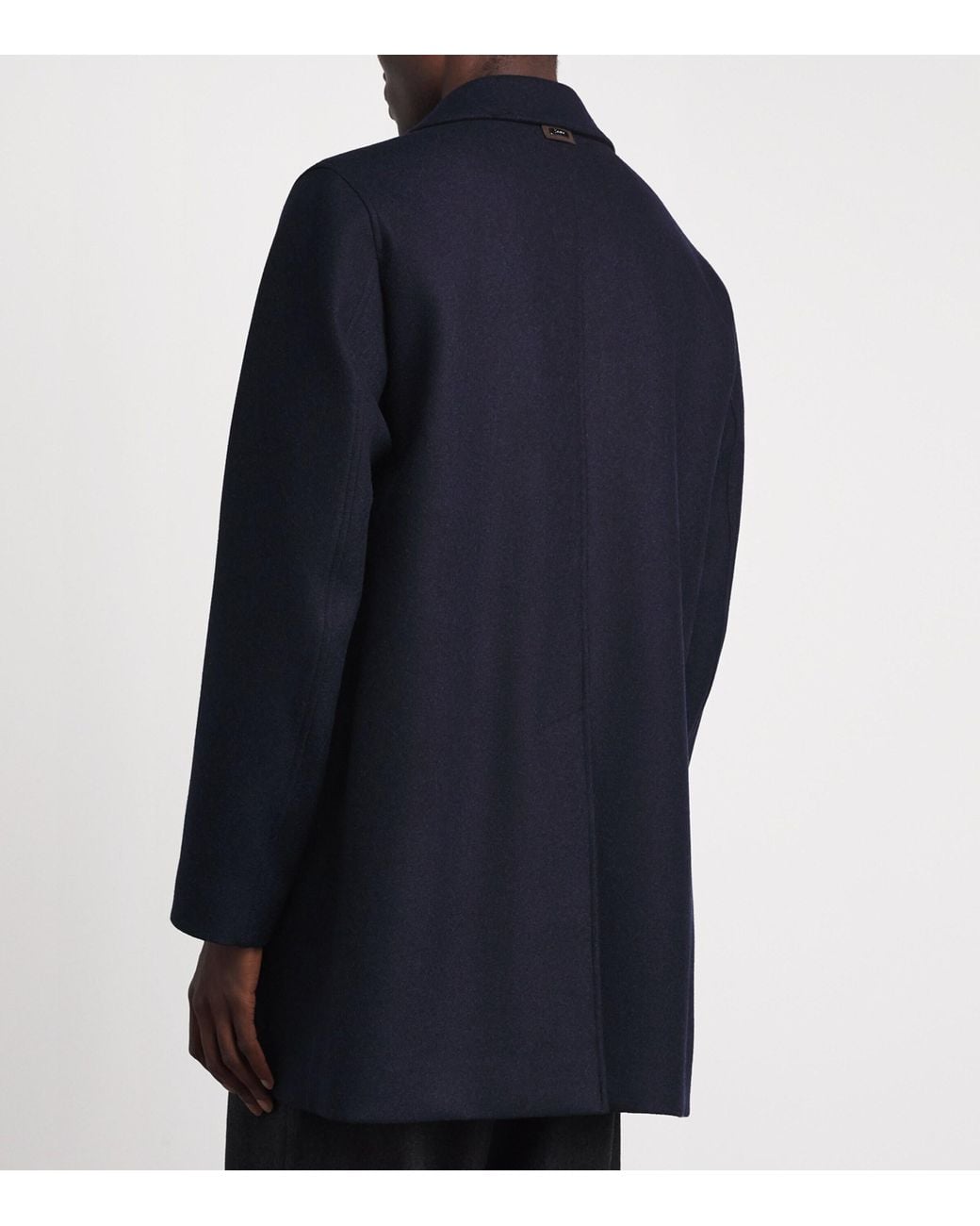 Herno Blue Virgin Wool Coat for men