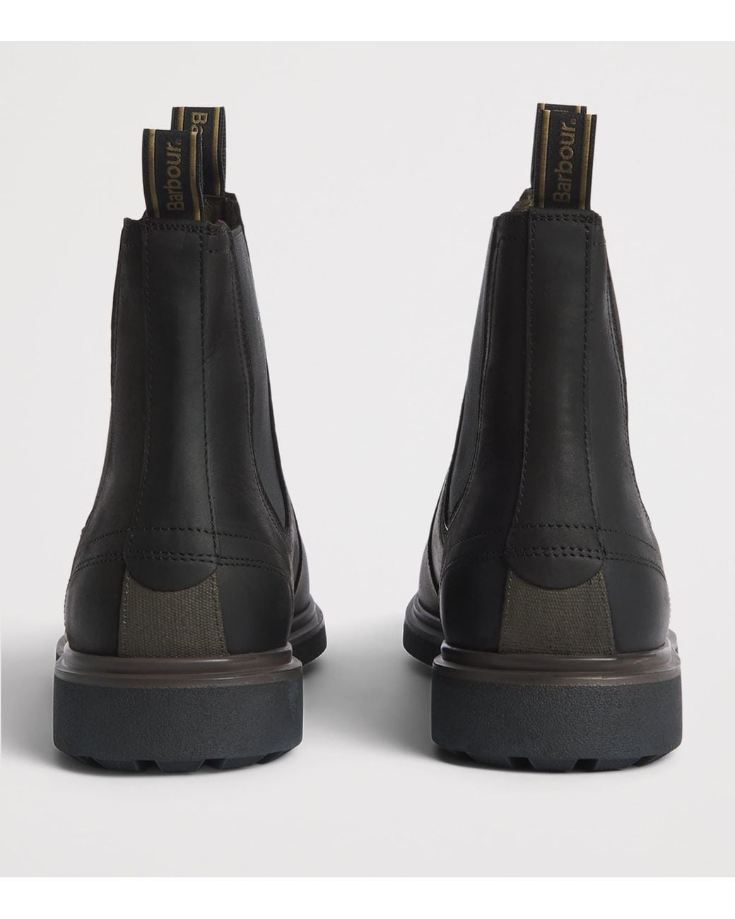 Barbour Black Leather Hale Chelsea Boots for men