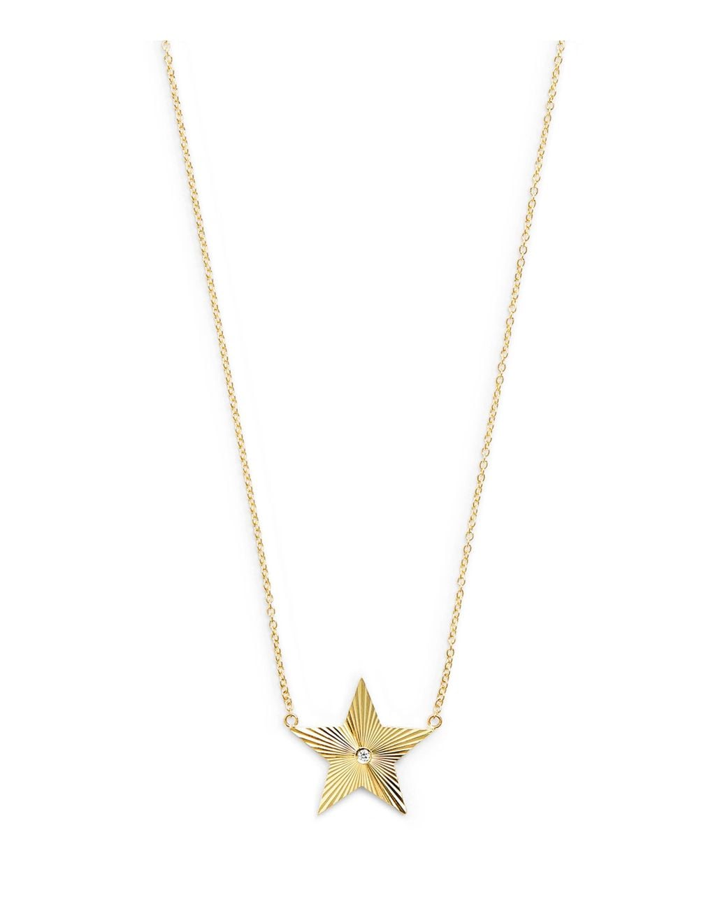 Jennifer Meyer Metallic Large And Diamond 70S Star Necklace