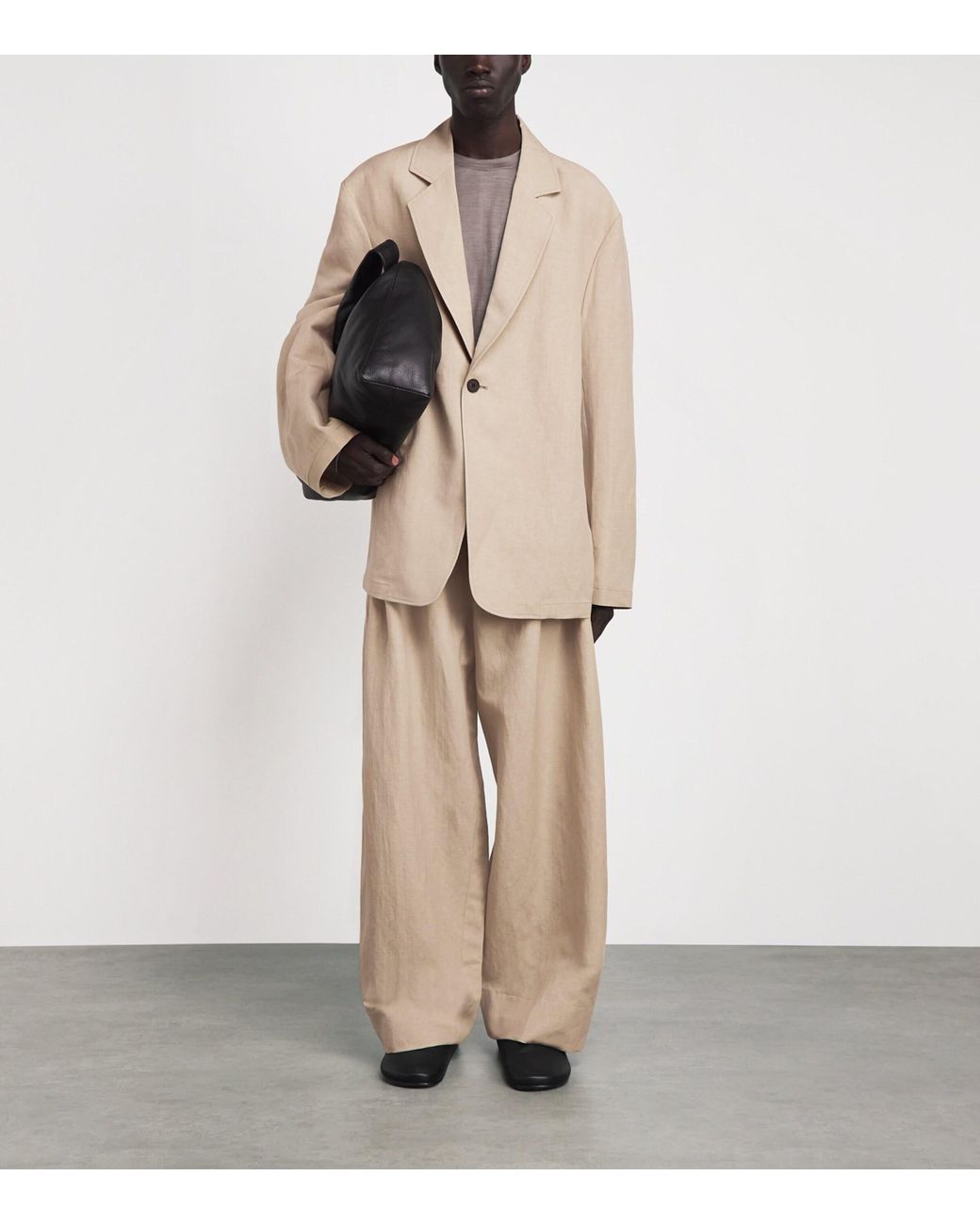 Studio Nicholson Natural Linen-Wool Single-Breasted Blazer for men