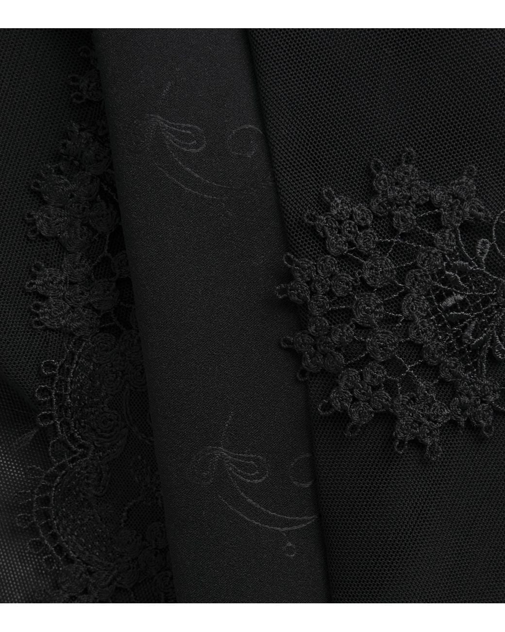 Simone Perele Black Lace Embroidered Briefs