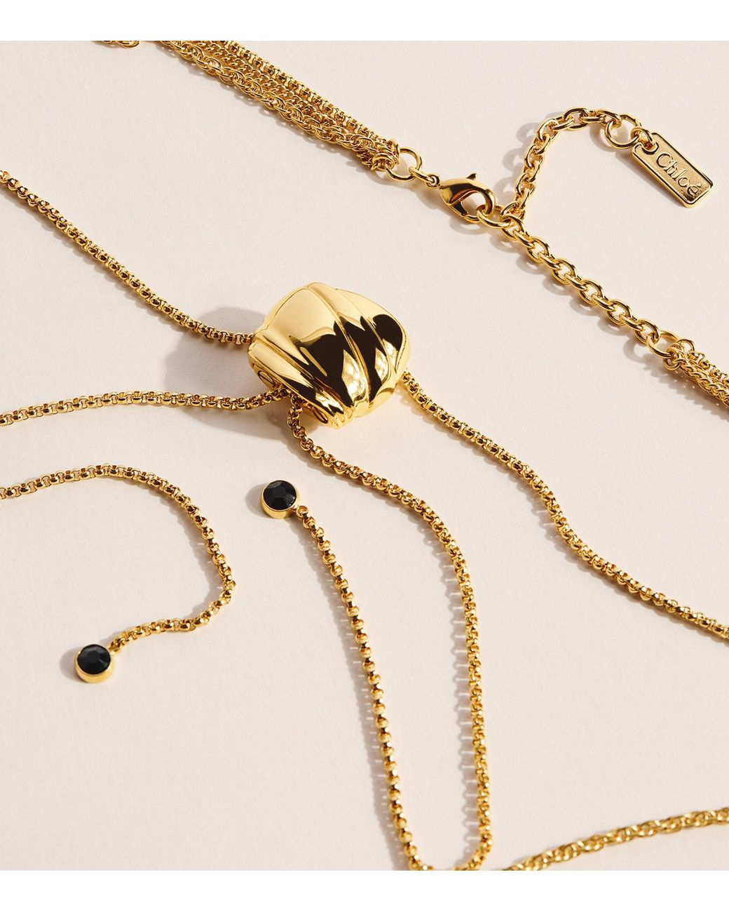 Chloé Natural Sculpted Pendant Necklace