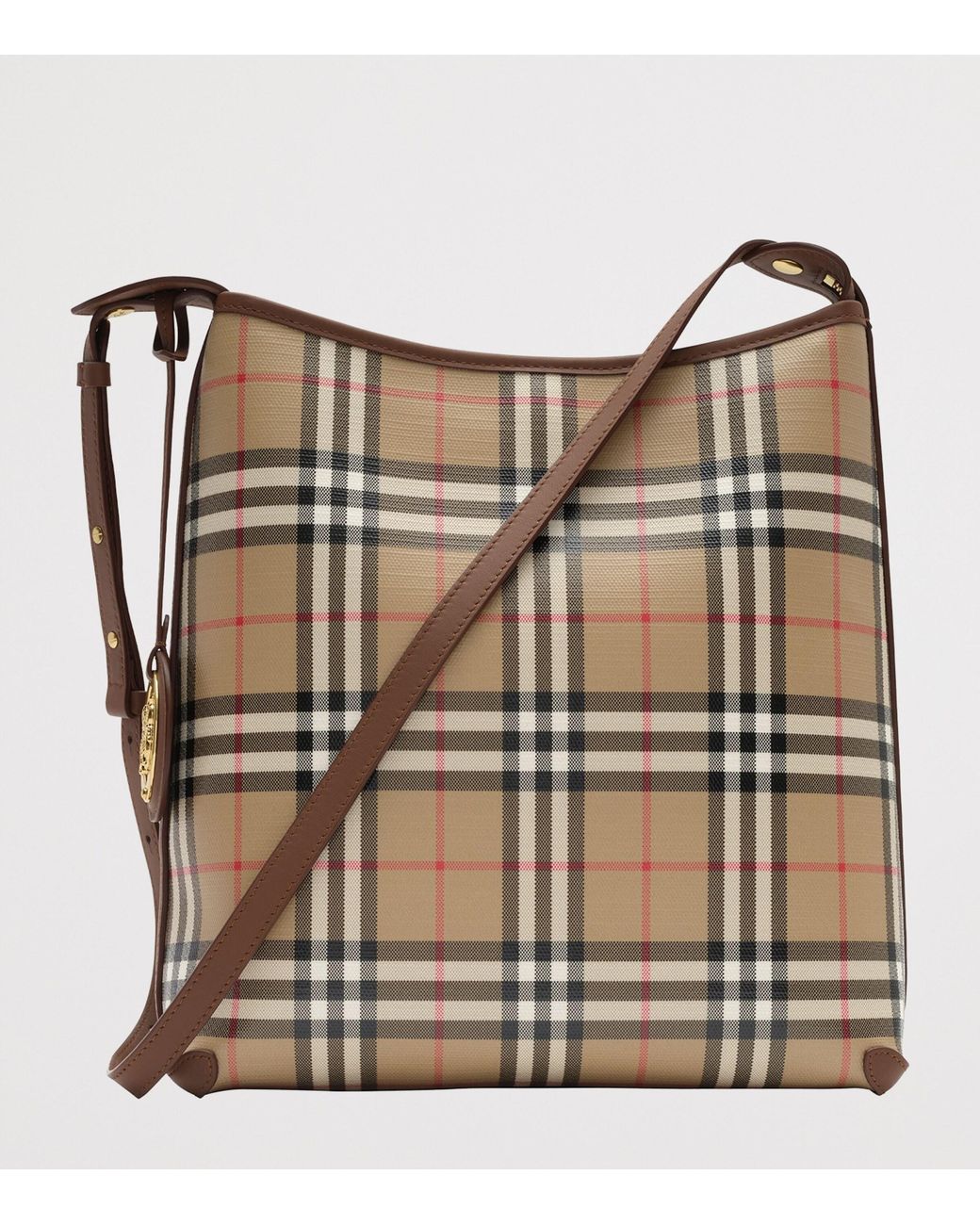 Burberry Brown Small Check Shoulder Bag