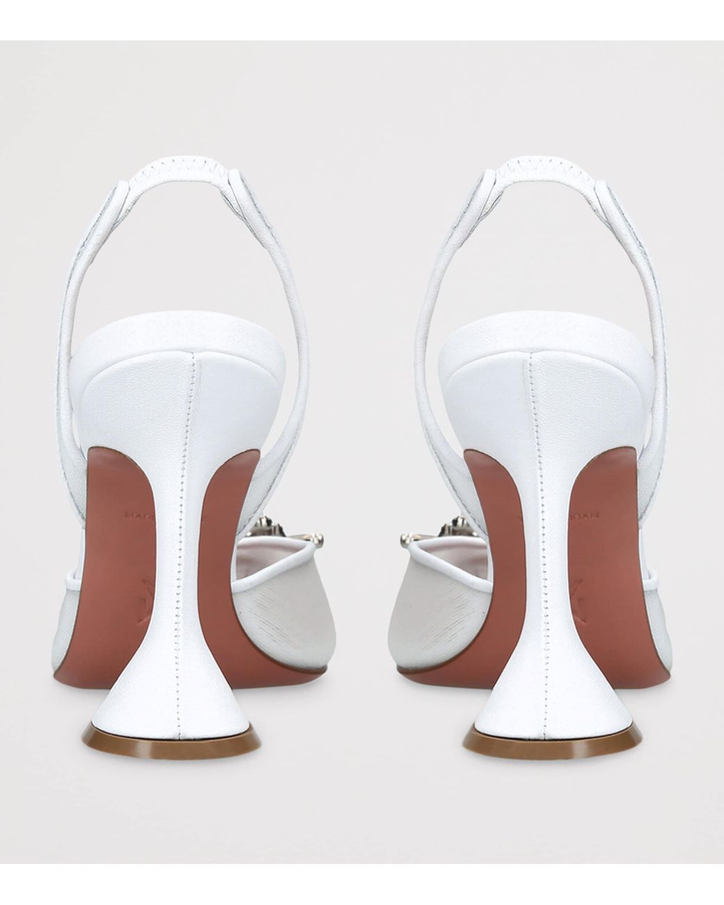 AMINA MUADDI White Mesh Begum Slingback Pumps 95