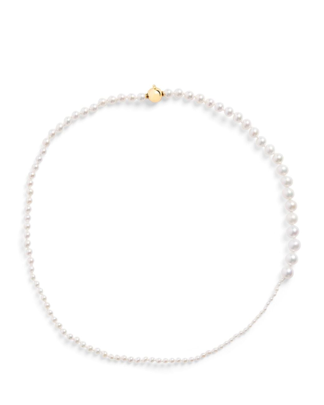 Sophie Bille Brahe White Petite And Pearl Peggy Necklace