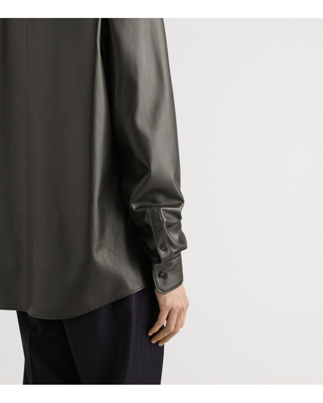 Dolce & Gabbana Black Leather Shirt for men