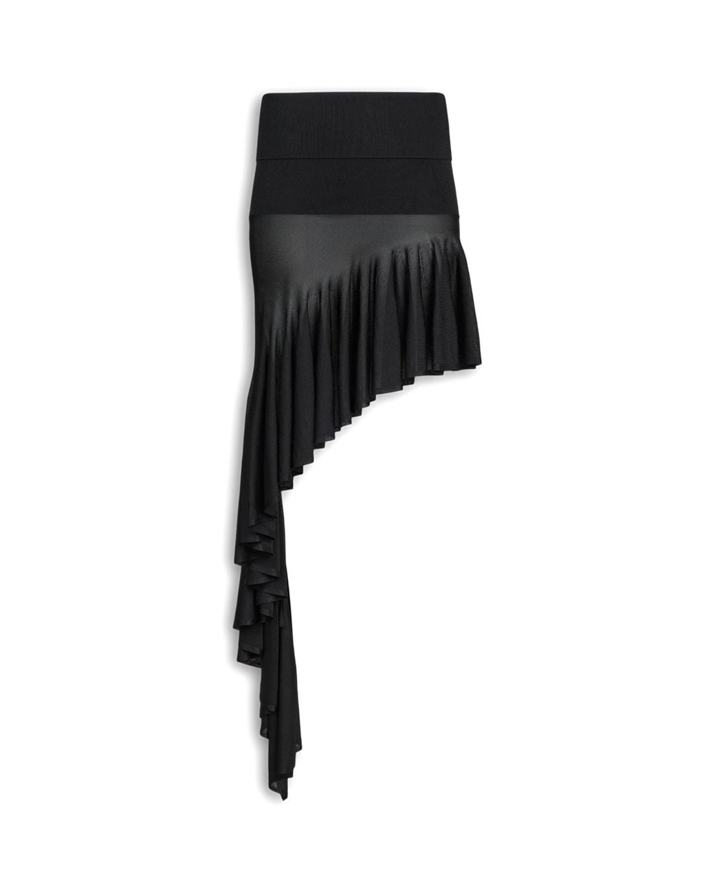 Alaïa Black Asymmetric Pointed Skirt