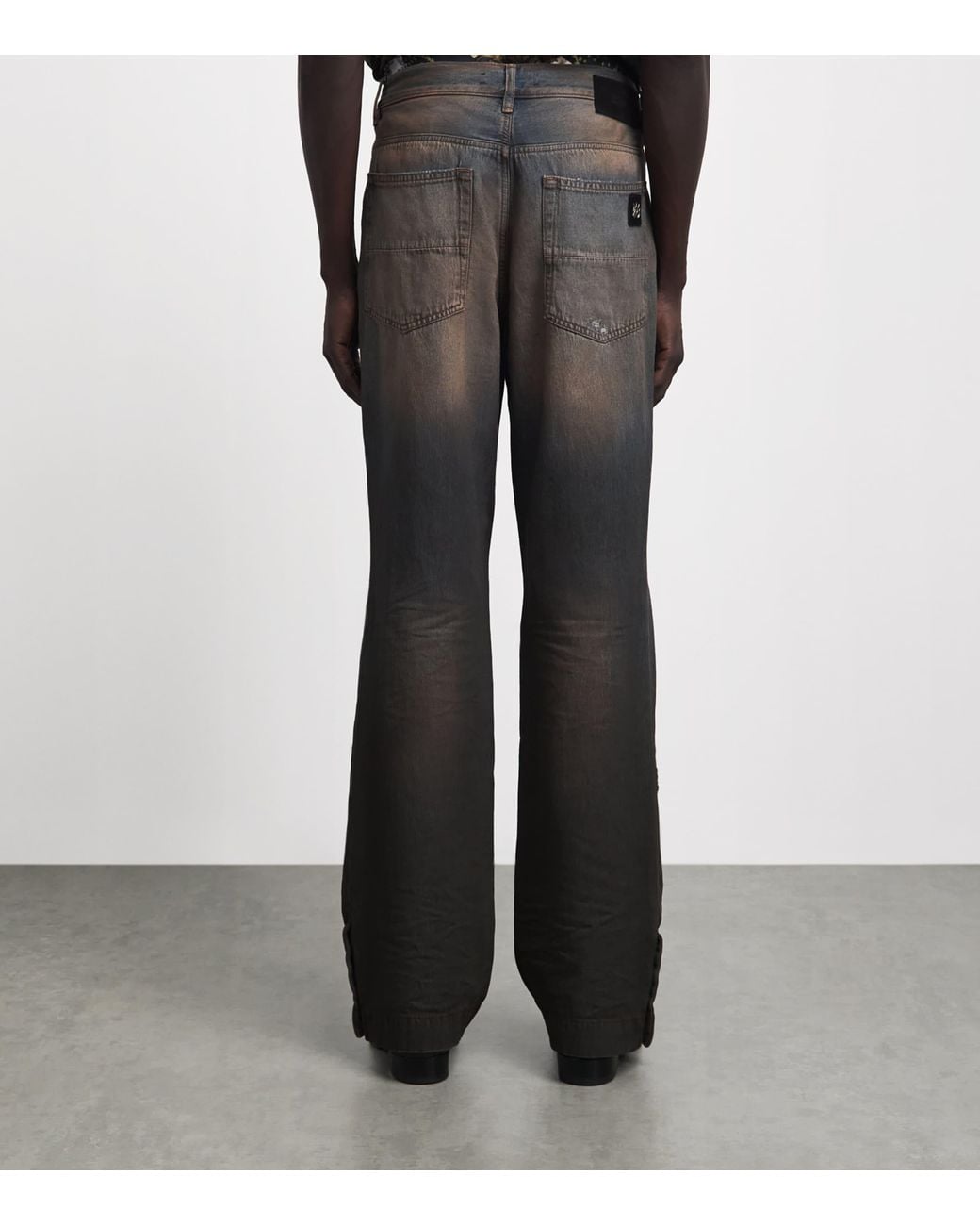 Amiri Gray Ripped Mx1 Straight Jeans for men