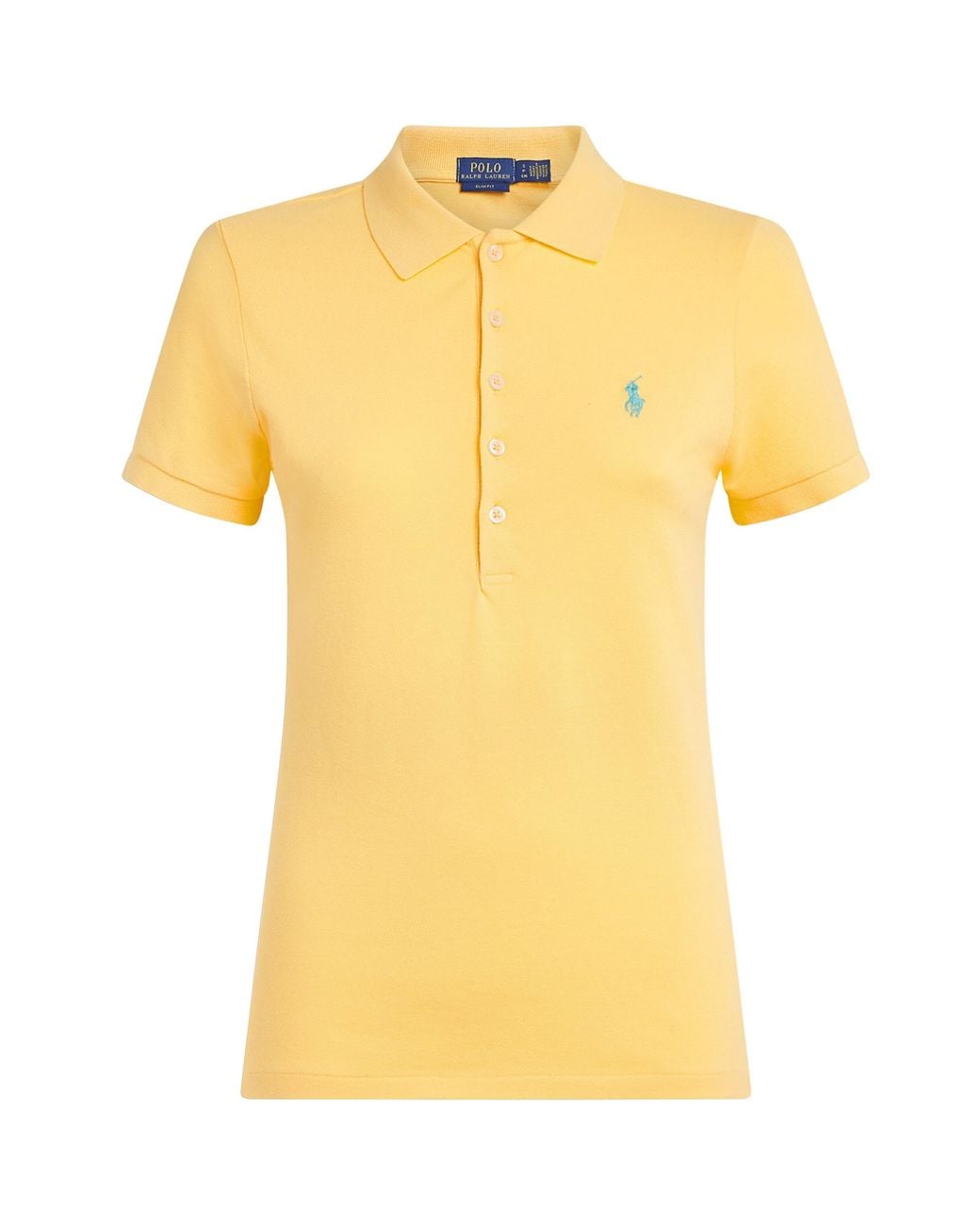 Polo Ralph Lauren Yellow Cotton Slim Polo Shirt