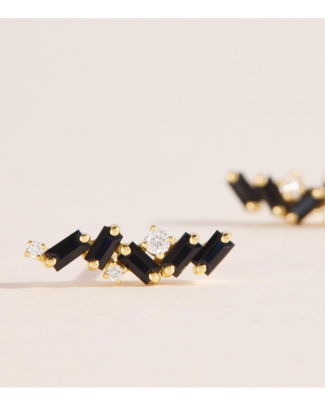 Suzanne Kalan Natural Diamond And Sapphire Frenzy Stud Earrings