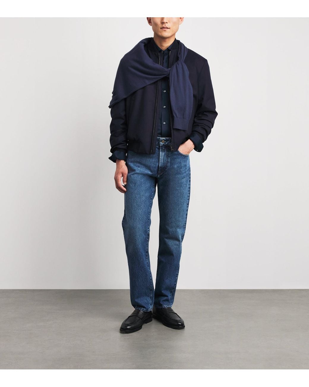 Pal Zileri Blue Cotton Jersey Shirt for men