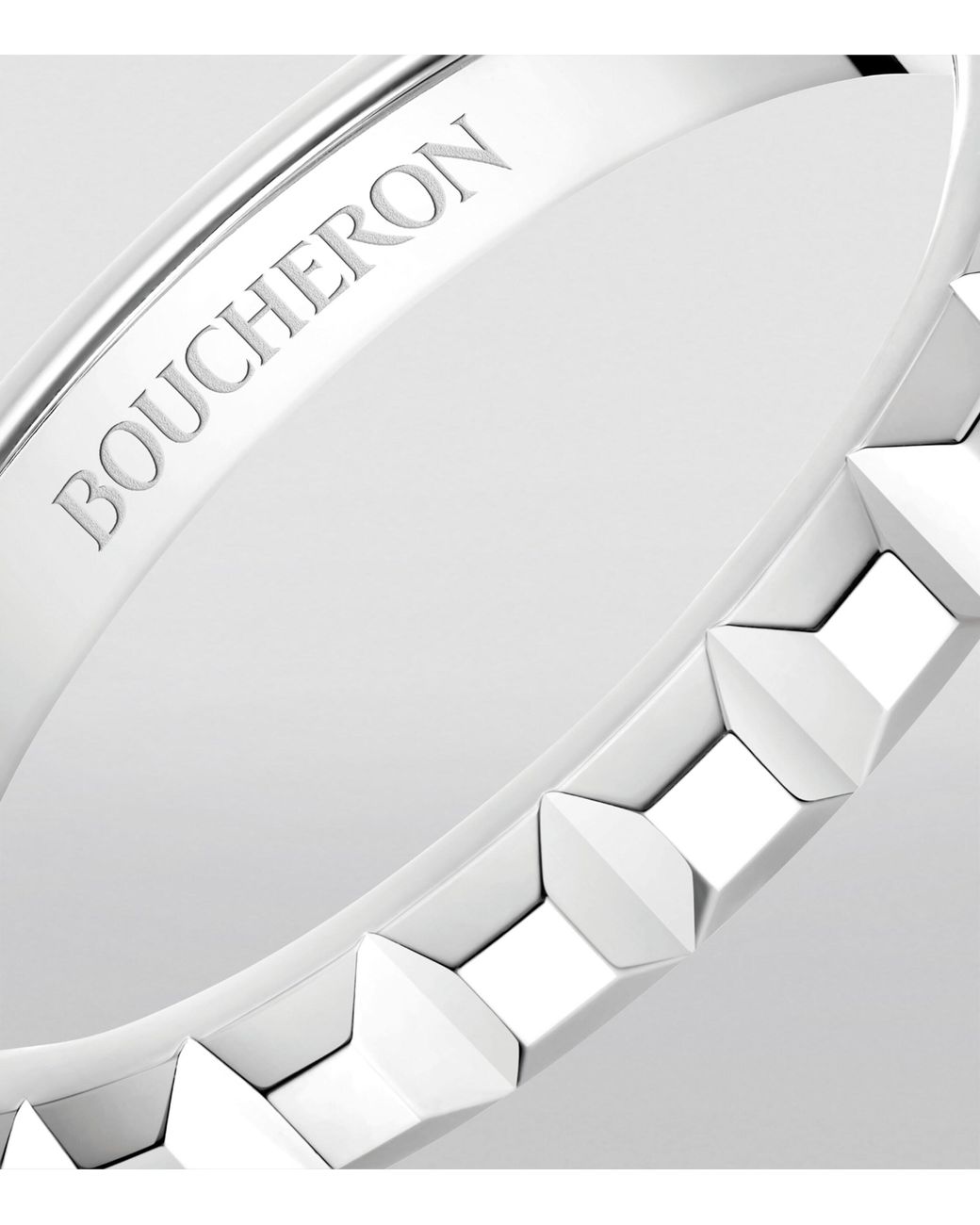 Boucheron Multicolor Platinum Clou De Paris Wedding Band