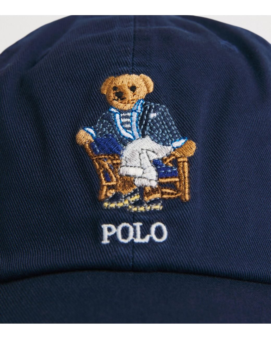 Polo Ralph Lauren Blue Cotton Polo Bear Baseball Cap for men