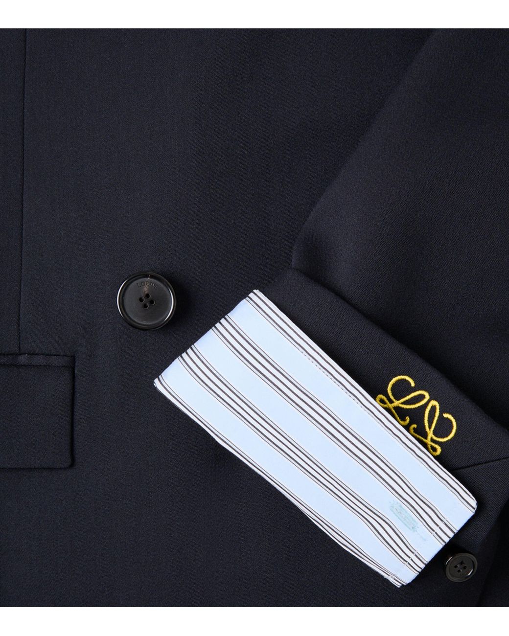Loewe Blue Double-Breasted Jacket With Cuffs for men
