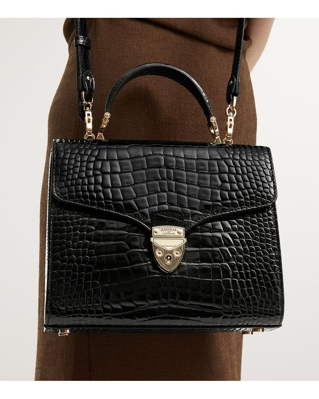Aspinal Black Mayfair Top-Handle Bag