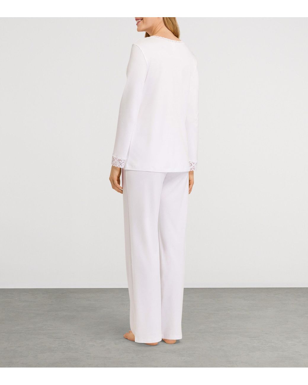 Hanro White Cotton Moments Pyjama Set