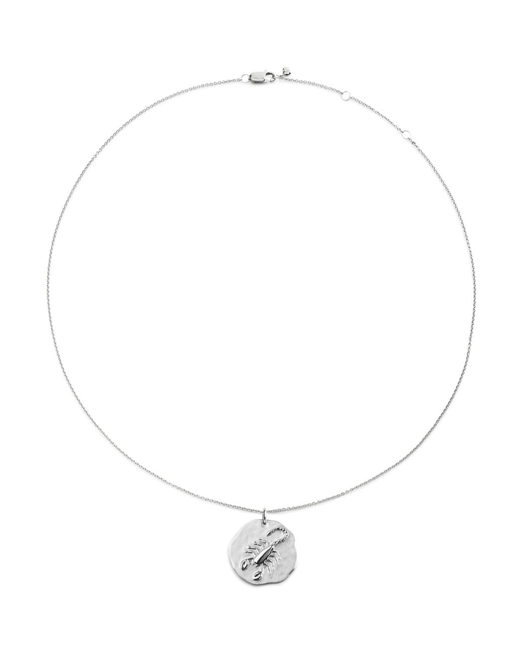Monica Vinader White Sterling Scorpio Zodiac Necklace