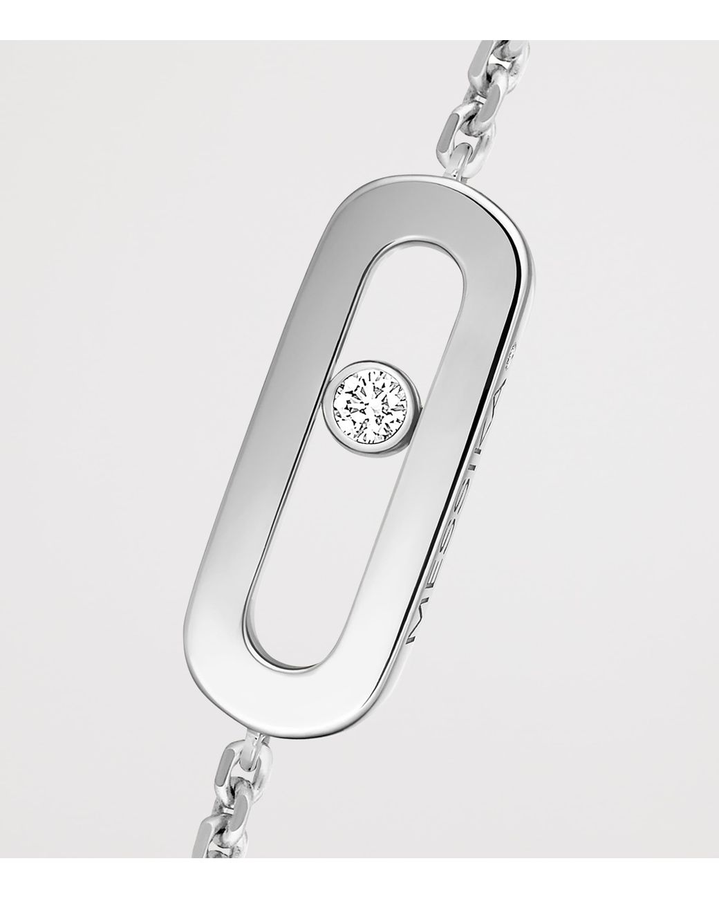 Messika White Move Uno And Diamond Chain Bracelet