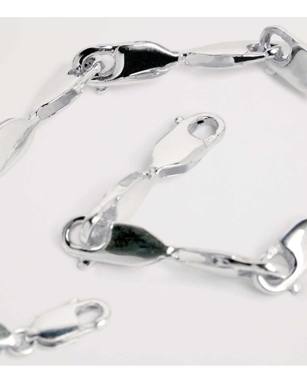 Bleue Burnham Metallic Sterling Lobster Clasp Bracelet for men