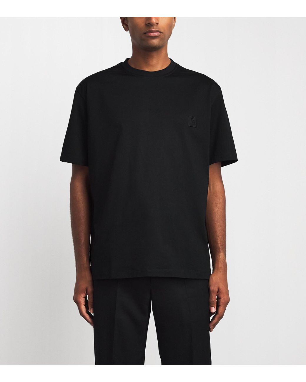 Wooyoungmi Black Cotton Graphic Print T-Shirt for men