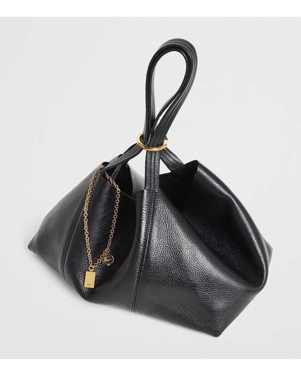 Chloé Black Calfskin Spin East-West Tote Bag
