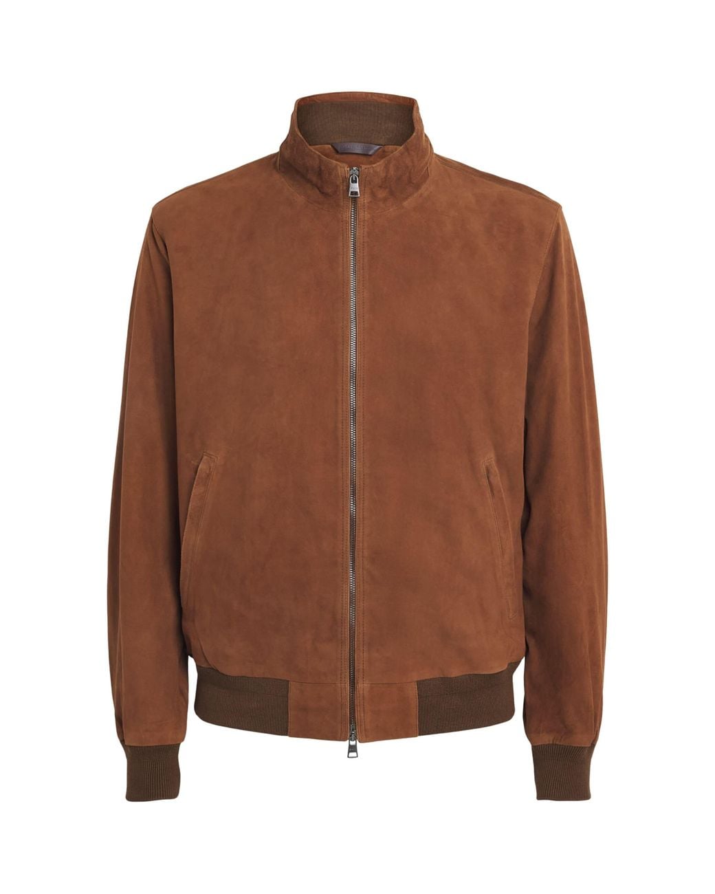 Polo Ralph Lauren Brown Goat Suede Charleton Bomber Jacket for men