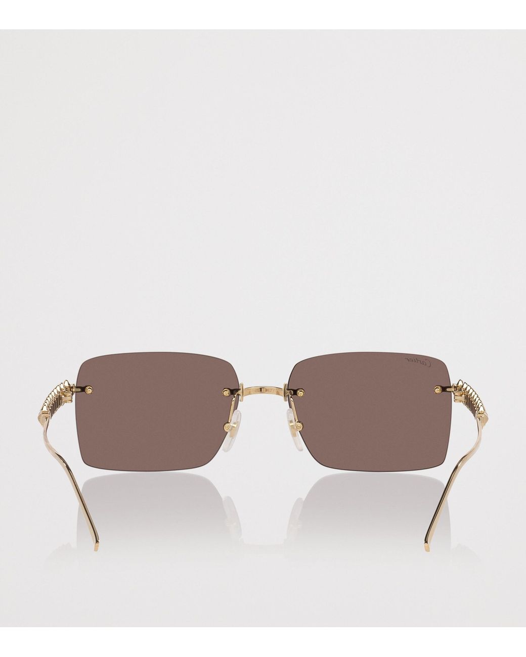 Cartier Pink Metal 06L001801 Rectangle Sunglasses