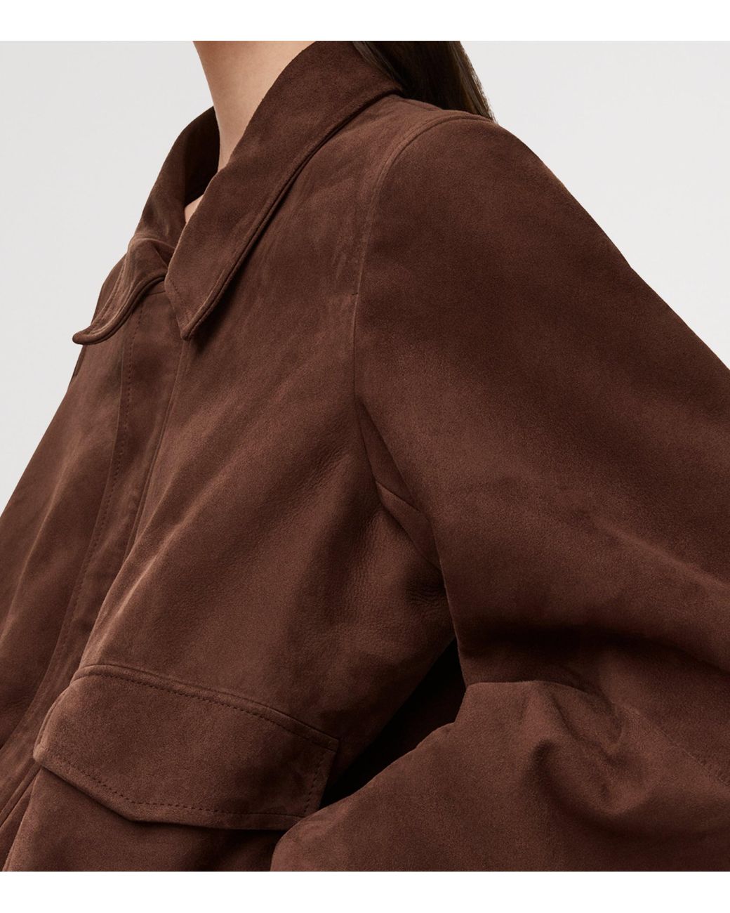 Loewe Brown Leather-Blend Bomber Jacket