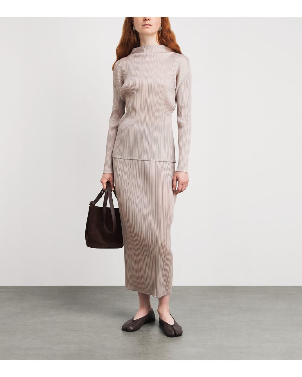 Pleats Please Issey Miyake Pink Long-Sleeve New Colorful Basics 4 Top