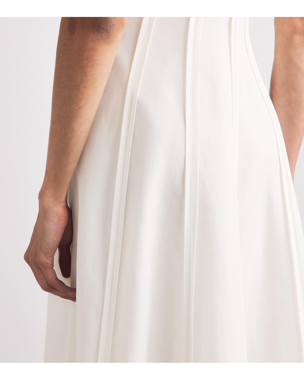 Rohe White Cotton Poplin Sculptural Midi Dress