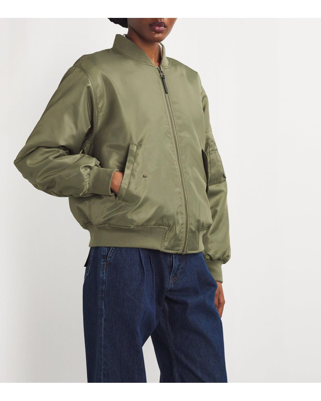 Anine Bing Green Leon Bomber Jacket