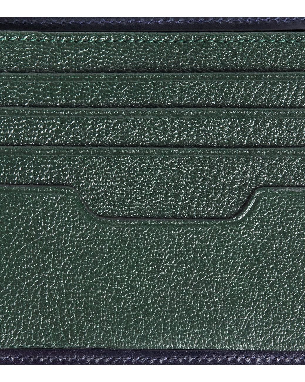 Swaine Blue Leather Compact Bifold Wallet for men