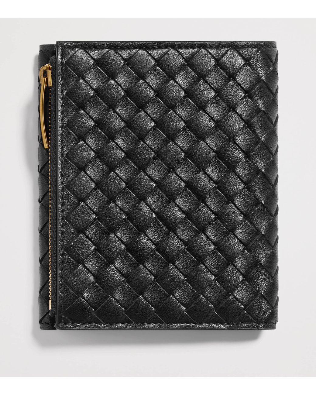 Bottega Veneta Black Small Leather Piccolo Bifold Wallet