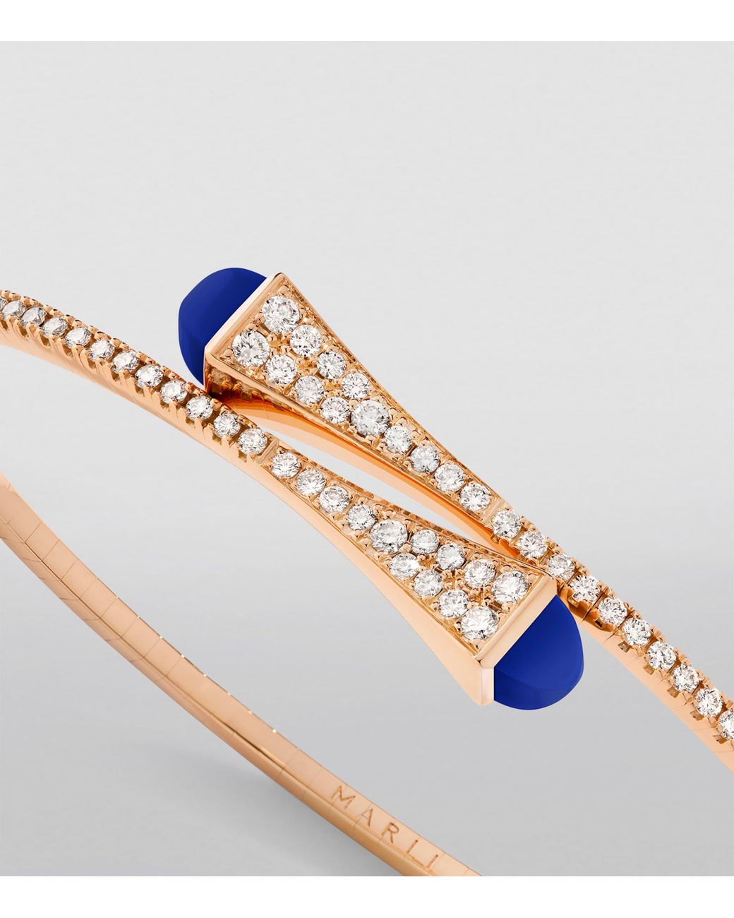 Marli New York Metallic Diamond And Lapis Lazuli Cleo Slim Bracelet