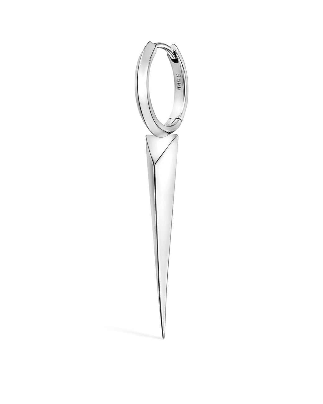 Maria Tash White Faceted Grand Spike Hoop Earring