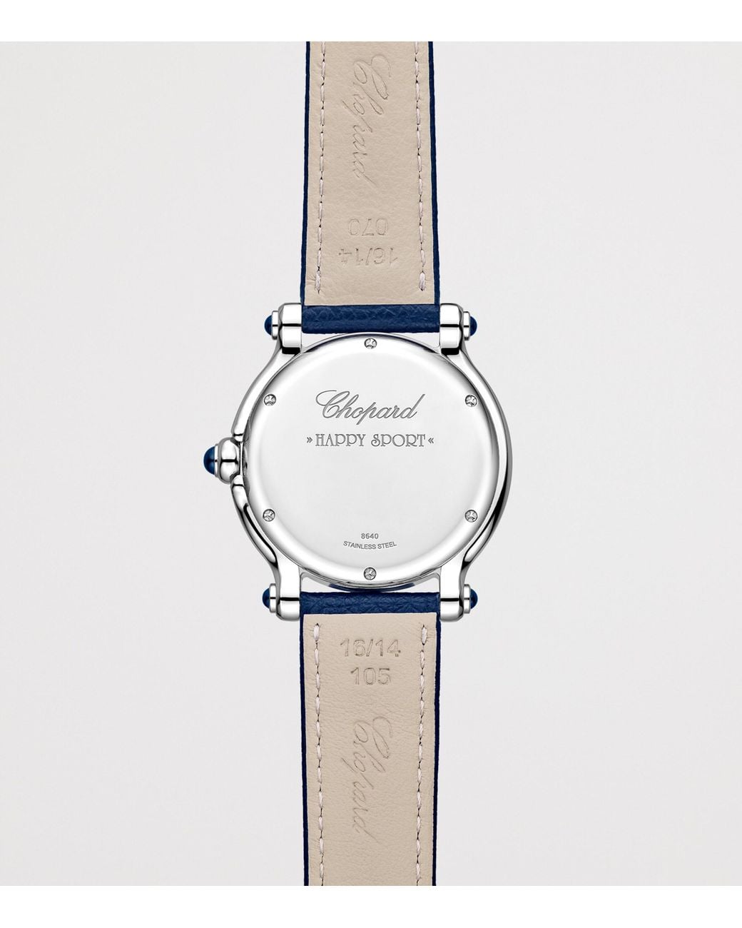 Chopard Blue Stainless Steel And Diamond Happy Sport Watch