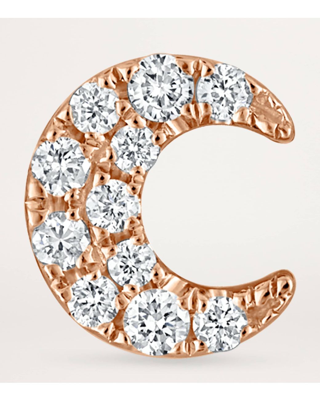 Maria Tash Metallic Diamond Moon Threaded Stud Earring