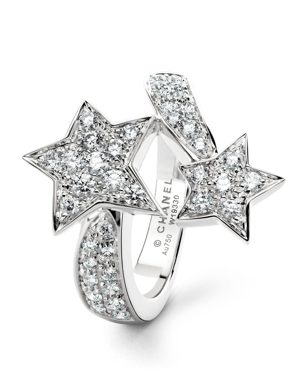 Chanel Metallic And Diamond Comète Ring