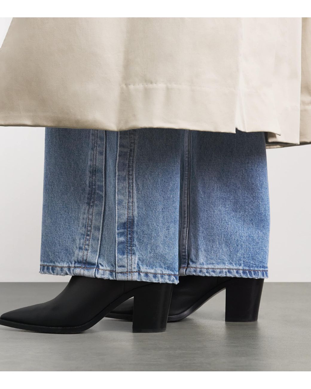 Claudie Pierlot Blue Tone Detail Wide-Leg Jeans