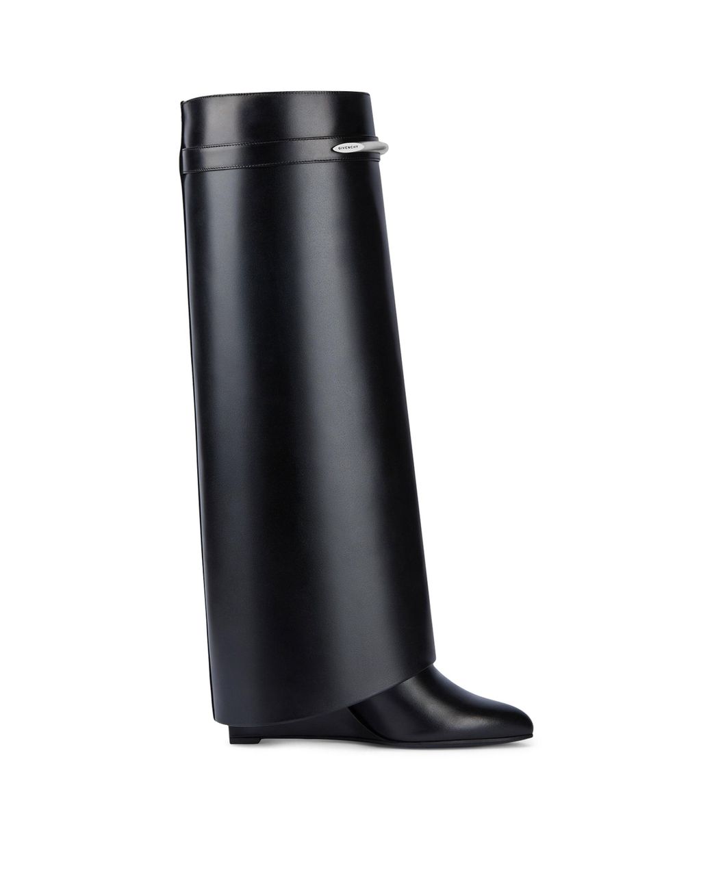 Givenchy Black Leather Shark Knee-High Boots