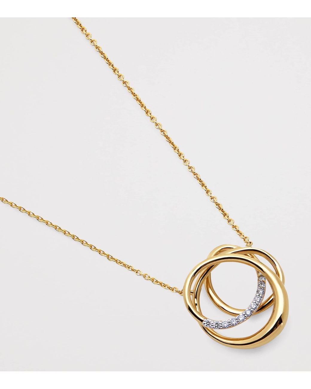 Monica Vinader Metallic Vermeil And Diamond Nura Wrap Necklace