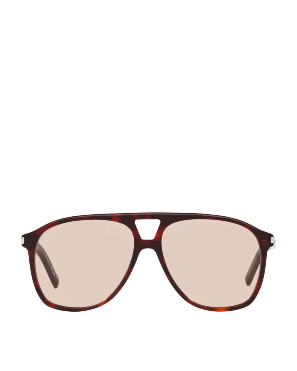 Saint Laurent Brown Tortoiseshell Sl 596 Dune Rectangular Sunglasses