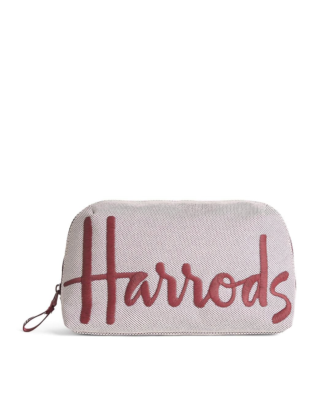Harrods Pink Large Logo Cosmetic Bag