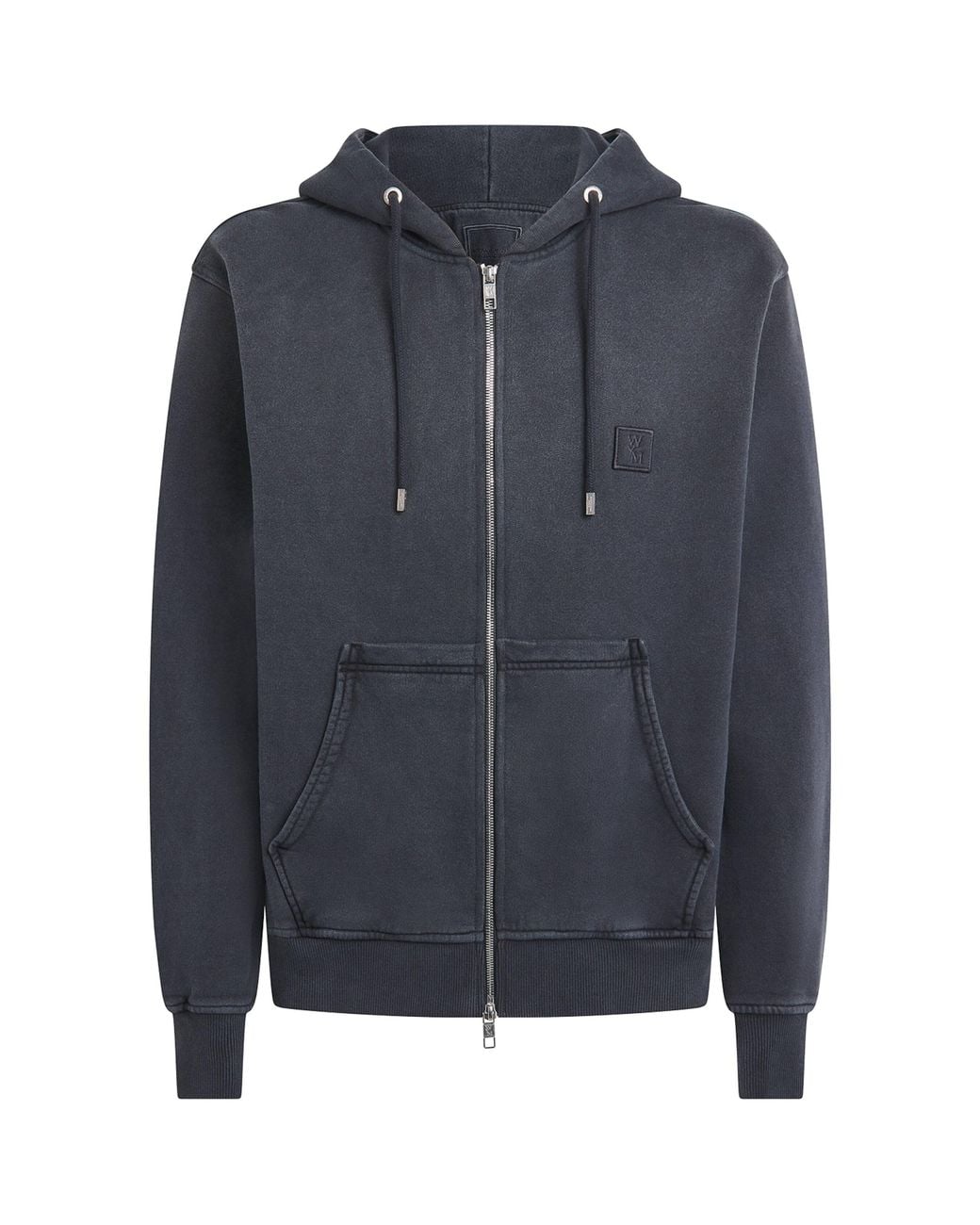 Wooyoungmi Blue Garment-Dyed Hoodie for men