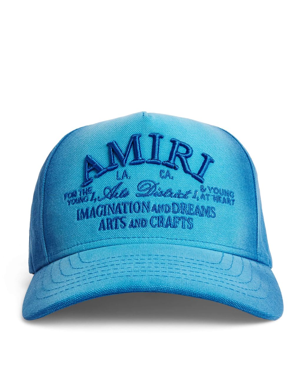 Amiri Blue Cotton District Logo Baseball Cap for men