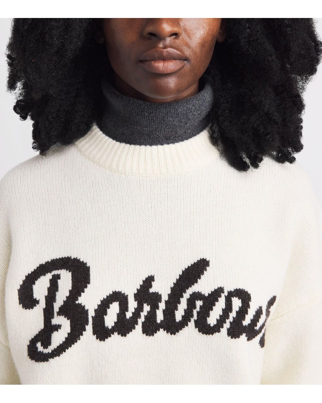 Barbour White Wool Ivybridge Sweater for men