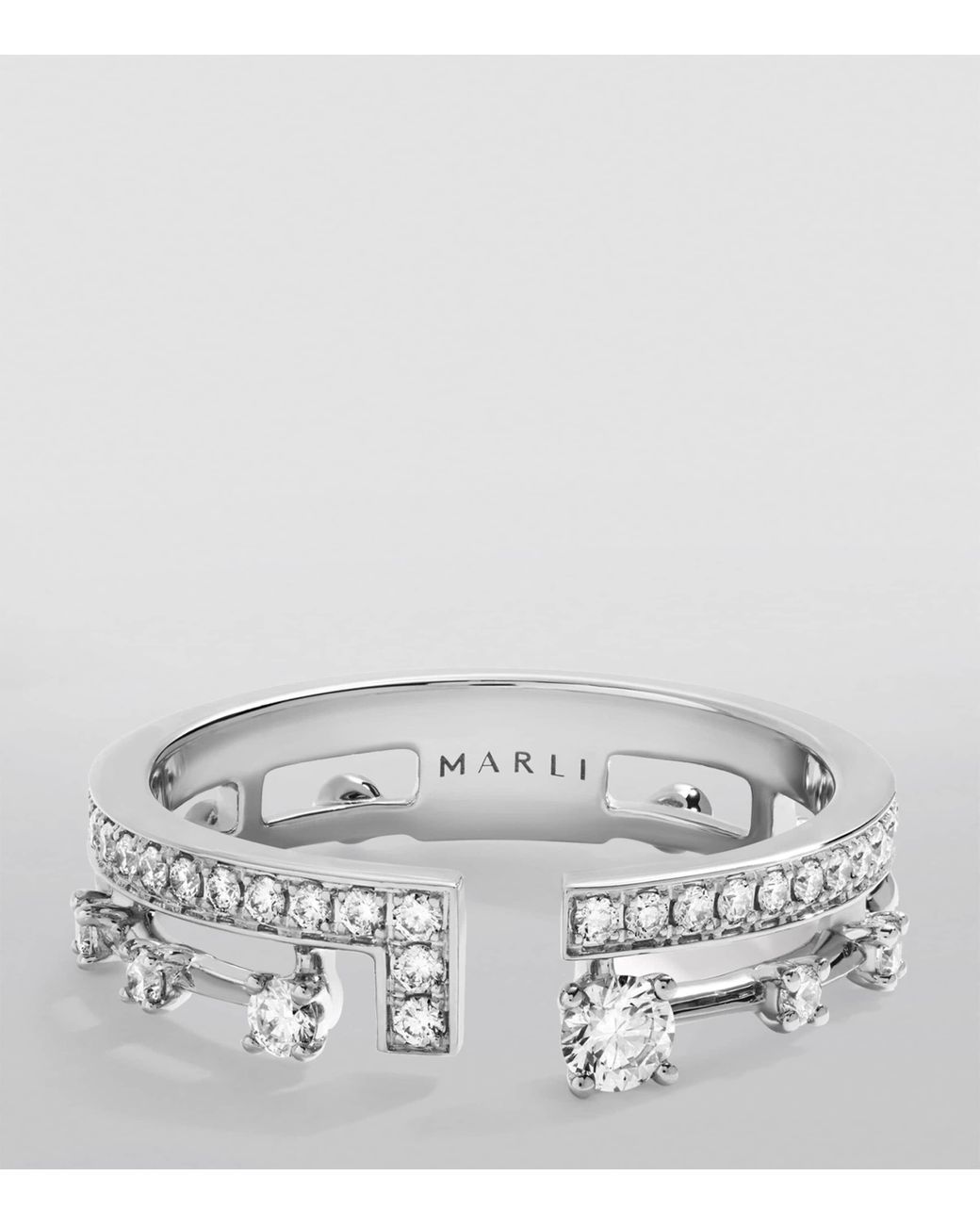 Marli New York Metallic And Diamond Avenues Index Ring