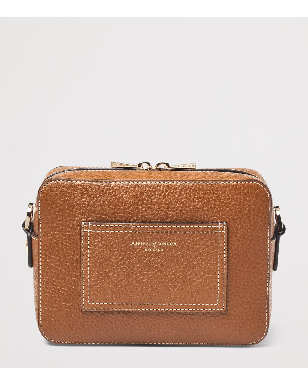Aspinal Brown Leather Camera Bag